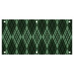 Dark Green Multi Colors Plaid  Banner and Sign 6  x 3  Front