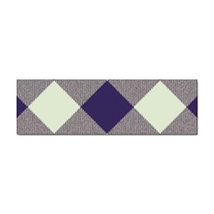 Dark Blue And White Diagonal Plaids Sticker Bumper (10 Pack) by ConteMonfrey