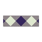 Dark blue and white diagonal plaids Sticker Bumper (10 pack) Front