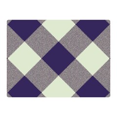 Dark Blue And White Diagonal Plaids Double Sided Flano Blanket (mini)  by ConteMonfrey