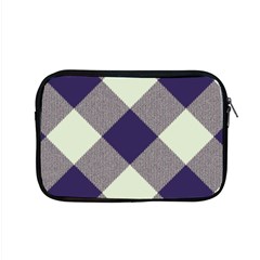 Dark Blue And White Diagonal Plaids Apple Macbook Pro 15  Zipper Case by ConteMonfrey