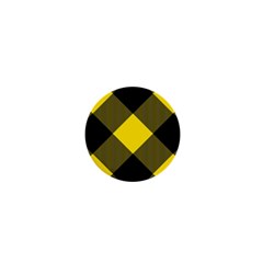 Dark Yellow Diagonal Plaids 1  Mini Magnets by ConteMonfrey