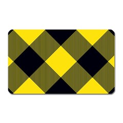 Dark Yellow Diagonal Plaids Magnet (rectangular) by ConteMonfrey