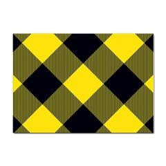 Dark Yellow Diagonal Plaids Sticker A4 (100 Pack) by ConteMonfrey