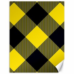 Dark Yellow Diagonal Plaids Canvas 18  X 24  by ConteMonfrey