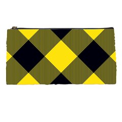 Dark Yellow Diagonal Plaids Pencil Case by ConteMonfrey