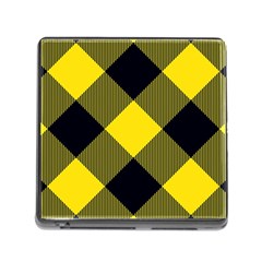 Dark Yellow Diagonal Plaids Memory Card Reader (square 5 Slot) by ConteMonfrey