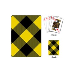 Dark Yellow Diagonal Plaids Playing Cards Single Design (mini) by ConteMonfrey