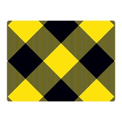 Dark Yellow Diagonal Plaids Double Sided Flano Blanket (mini)  by ConteMonfrey