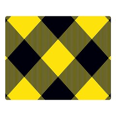 Dark Yellow Diagonal Plaids Double Sided Flano Blanket (large)  by ConteMonfrey