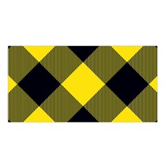 Dark Yellow Diagonal Plaids Satin Shawl 45  X 80  by ConteMonfrey