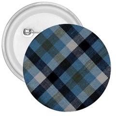 Black And Blue Iced Plaids  3  Buttons by ConteMonfrey