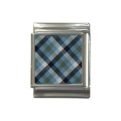 Black And Blue Iced Plaids  Italian Charm (13mm) by ConteMonfrey