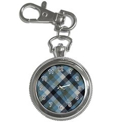 Black And Blue Iced Plaids  Key Chain Watches by ConteMonfrey