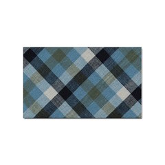 Black And Blue Iced Plaids  Sticker (rectangular) by ConteMonfrey