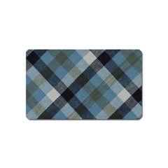 Black And Blue Iced Plaids  Magnet (name Card) by ConteMonfrey