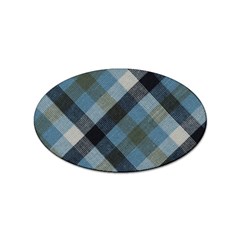 Black And Blue Iced Plaids  Sticker Oval (100 Pack) by ConteMonfrey