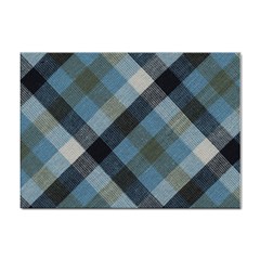 Black And Blue Iced Plaids  Sticker A4 (10 Pack) by ConteMonfrey