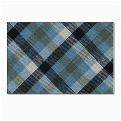 Black And Blue Iced Plaids  Postcard 4 x 6  (pkg Of 10) by ConteMonfrey