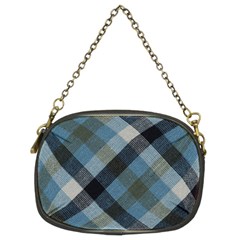 Black And Blue Iced Plaids  Chain Purse (two Sides) by ConteMonfrey