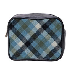 Black And Blue Iced Plaids  Mini Toiletries Bag (two Sides) by ConteMonfrey