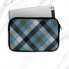 Black And Blue Iced Plaids  Apple Ipad Mini Zipper Cases by ConteMonfrey