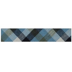 Black And Blue Iced Plaids  Large Flano Scarf  by ConteMonfrey