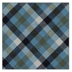 Black And Blue Iced Plaids  Square Satin Scarf (36  X 36 ) by ConteMonfrey