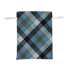 Black And Blue Iced Plaids  Lightweight Drawstring Pouch (l) by ConteMonfrey