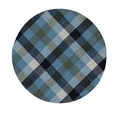 Black And Blue Iced Plaids  Mini Round Pill Box (pack Of 3) by ConteMonfrey