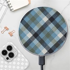 Black And Blue Iced Plaids  Wireless Charger by ConteMonfrey