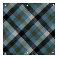 Black And Blue Iced Plaids  Banner And Sign 3  X 3  by ConteMonfrey