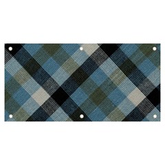 Black And Blue Iced Plaids  Banner And Sign 6  X 3  by ConteMonfrey