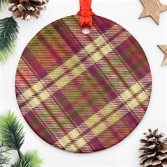 Beetle Juice Plaids  Ornament (round) by ConteMonfrey