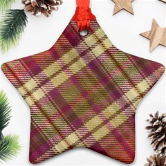 Beetle Juice Plaids  Ornament (star) by ConteMonfrey