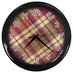 Beetle Juice Plaids  Wall Clock (black) by ConteMonfrey