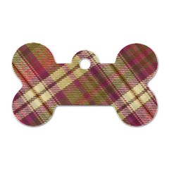 Beetle Juice Plaids  Dog Tag Bone (two Sides) by ConteMonfrey