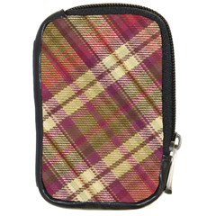 Beetle Juice Plaids  Compact Camera Leather Case by ConteMonfrey