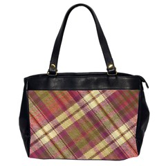 Beetle Juice Plaids  Oversize Office Handbag (2 Sides)