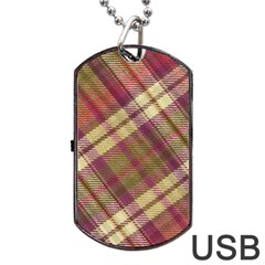 Beetle Juice Plaids  Dog Tag Usb Flash (one Side) by ConteMonfrey