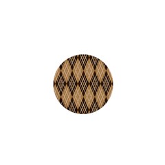 Coffee Diagonal Plaids 1  Mini Magnets by ConteMonfrey