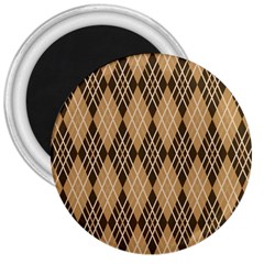 Coffee Diagonal Plaids 3  Magnets by ConteMonfrey