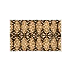 Coffee Diagonal Plaids Sticker (rectangular) by ConteMonfrey