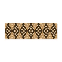 Coffee Diagonal Plaids Sticker (bumper) by ConteMonfrey