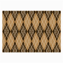 Coffee Diagonal Plaids Large Glasses Cloth (2 Sides) by ConteMonfrey