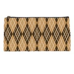 Coffee Diagonal Plaids Pencil Case by ConteMonfrey