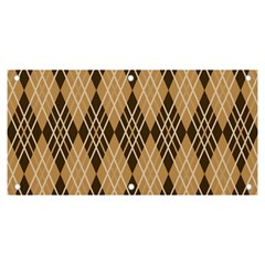 Coffee Diagonal Plaids Banner And Sign 6  X 3  by ConteMonfrey