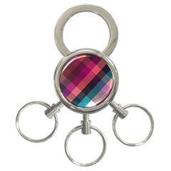 Multicolor Plaids 3-ring Key Chain by ConteMonfrey