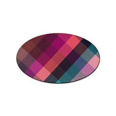 Multicolor Plaids Sticker Oval (10 Pack) by ConteMonfrey