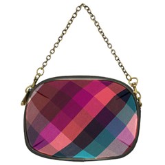 Multicolor Plaids Chain Purse (two Sides) by ConteMonfrey